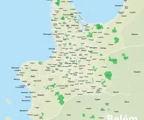 Bairros da zona norte de Belém no mapa: bairros, zonas e referências urbanas