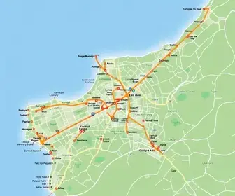 Mapa de aeroportos perto de Salvador e acessos: transporte, rotas e acessos urbanos
