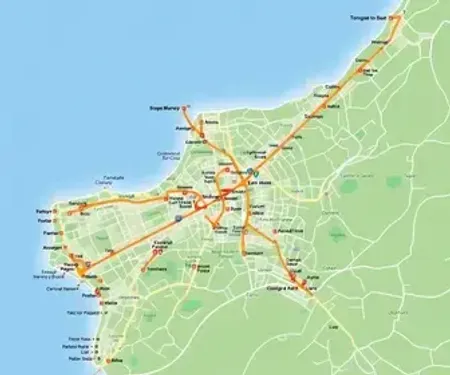 Mapa de aeroportos perto de Salvador e acessos: transporte, rotas e acessos urbanos