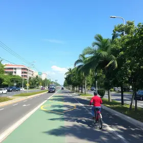 Mapa de ciclovias de Maceió com rotas: transporte, rotas e acessos urbanos