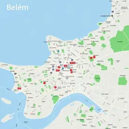 Mapa da região metropolitana de Belém com cidades: guia para se orientar pela cidade