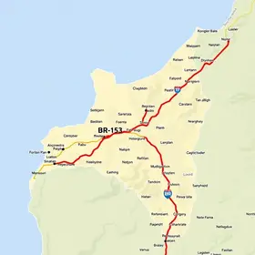 Postos na BR-153 no mapa para viagem: rotas, trechos e cidades no caminho