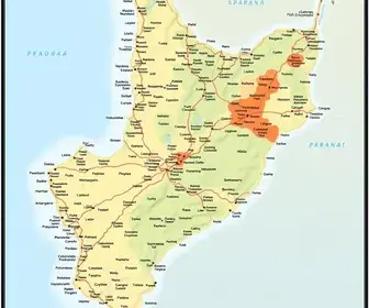 Mapa político do Paraná com municípios: mapa, referências e orientação prática