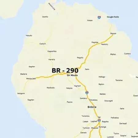 Cidades na BR-290 no mapa por estado: rotas, trechos e cidades no caminho