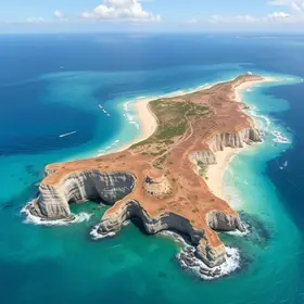 Mapa turístico de Jericoacoara com atrações: pontos de interesse e localização
