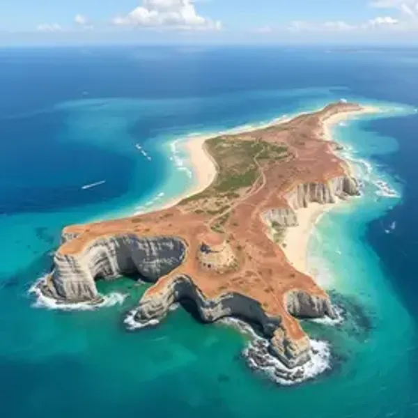 Mapa turístico de Jericoacoara com atrações: pontos de interesse e localização