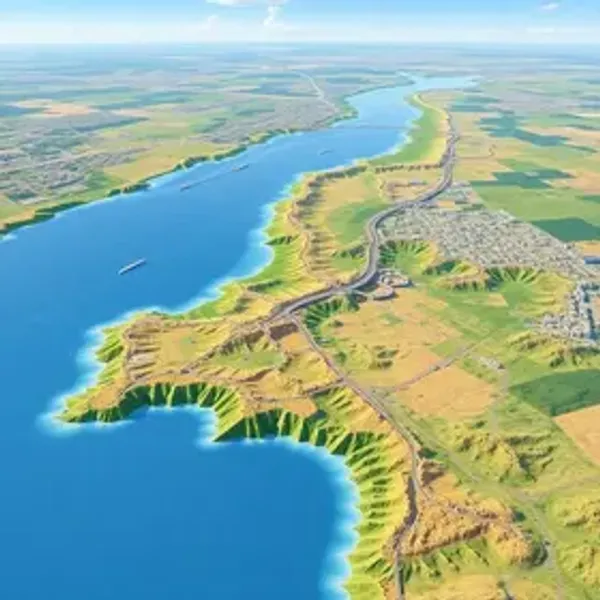 Cidades banhadas pelo rio Uruguai no mapa: guia visual para estudar geografia física