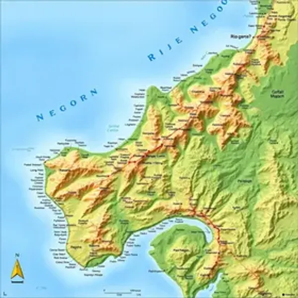 Cidades banhadas pelo rio Negro no mapa: guia visual para estudar geografia física