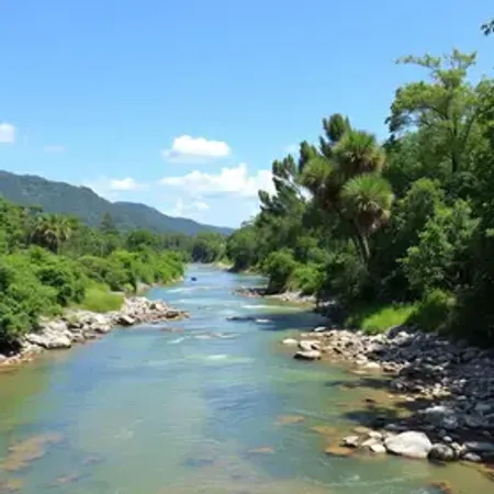 Mapa do rio Jequitinhonha: elementos naturais e localização no mapa