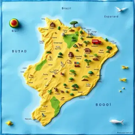 Mapa do Brasil para trabalho escolar: guia escolar com explicação simples