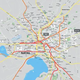 Mapa de terminais urbanos de Natal: mobilidade com referências úteis