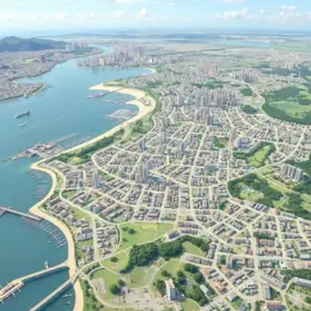 Bairros da zona oeste de Florianópolis no mapa: bairros, zonas e referências urbanas