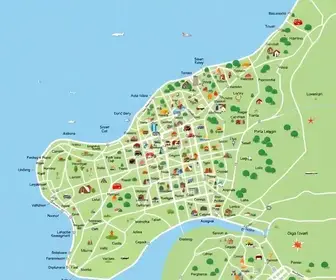 Mapa turístico de Porto Alegre com cidades e atrações: guia de localização e contexto territorial