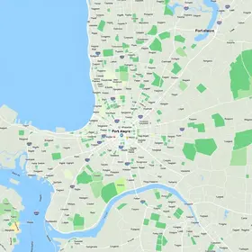 Bairros do centro de Porto Alegre no mapa: localização, acessos e divisão da cidade