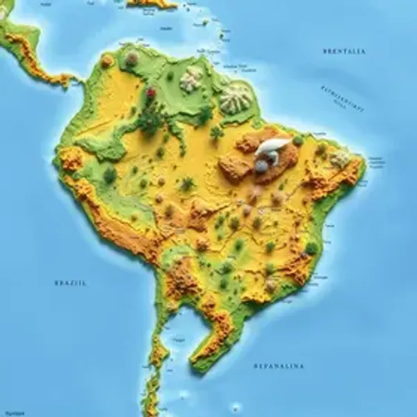 Mapa de altitude do Brasil: elementos naturais e localização no mapa