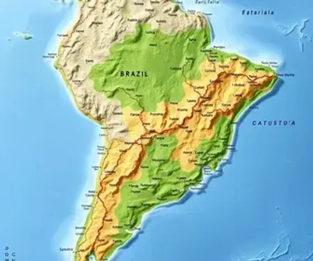 Mapa físico do Brasil: estados, capitais e regiões explicados