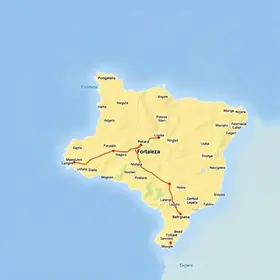 Onde fica Fortaleza no mapa do Brasil: entenda localização, rotas e regiões