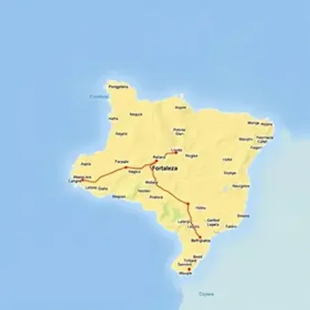 Onde fica Fortaleza no mapa do Brasil: entenda localização, rotas e regiões