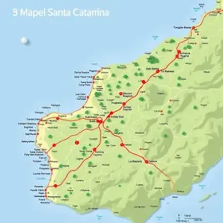 Mapa de Santa Catarina para imprimir em PDF: entenda localização, rotas e regiões