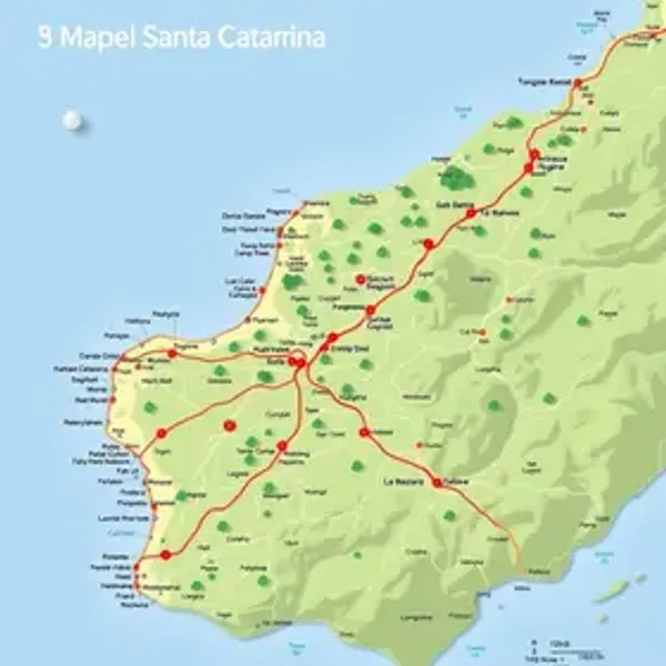 Mapa de Santa Catarina para imprimir em PDF: entenda localização, rotas e regiões