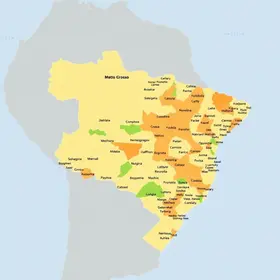 Mapa de população do Mato Grosso por município: população, economia e regiões explicadas