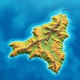 Mapa do relevo de Alagoas: relevo, rios e leitura geográfica