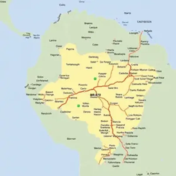 Cidades na BR-470 no mapa por estado: guia para planejar sua viagem