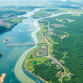Cidades banhadas pelo rio Solimões no mapa: guia visual para estudar geografia física