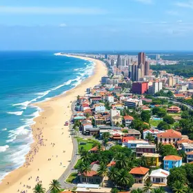 Bairros turísticos de Fortaleza no mapa: bairros, zonas e referências urbanas
