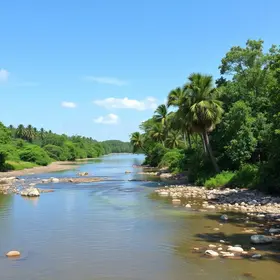 Mapa do rio Araguaia: elementos naturais e localização no mapa