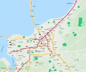 Rotas urbanas de Recife no mapa: transporte, rotas e acessos urbanos
