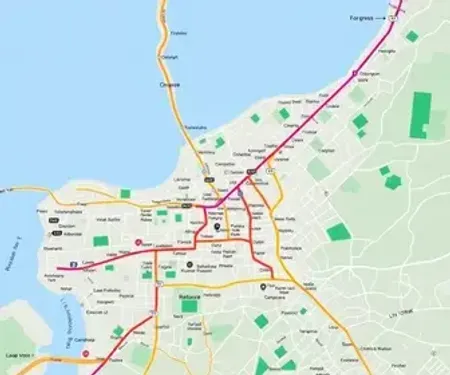 Rotas urbanas de Recife no mapa: transporte, rotas e acessos urbanos