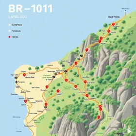 Rota da BR-101 no mapa com principais acessos: guia para planejar sua viagem
