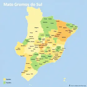 Mapa de população do Mato Grosso do Sul por município: população, economia e regiões explicadas