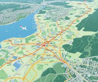 Mapa de aeroportos perto de Curitiba e acessos: transporte, rotas e acessos urbanos