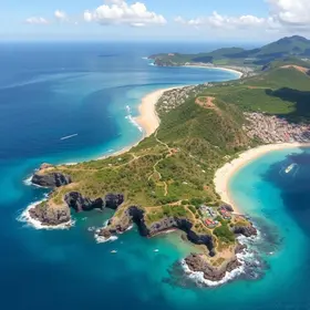 Mapa turístico de Ilhabela com atrações: pontos de interesse e localização