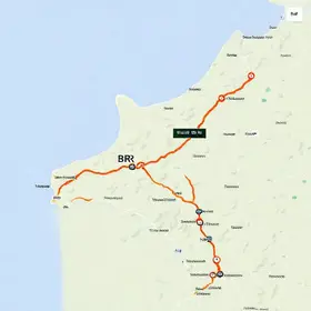 Postos na BR-135 no mapa para viagem: mapa, distância e pontos de atenção
