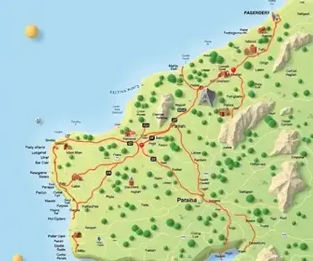 Mapa da Paraíba para imprimir em PDF: entenda localização, rotas e regiões
