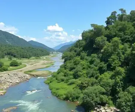 Mapa do rio Tietê: elementos naturais e localização no mapa