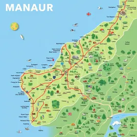 Mapa turístico de Manaus com cidades e atrações: entenda localização, rotas e regiões