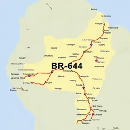 Mapa da BR-364 com cidades e trechos: rotas, trechos e cidades no caminho