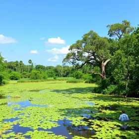 Pontos turísticos de Pantanal no mapa para roteiro: pontos de interesse e localização